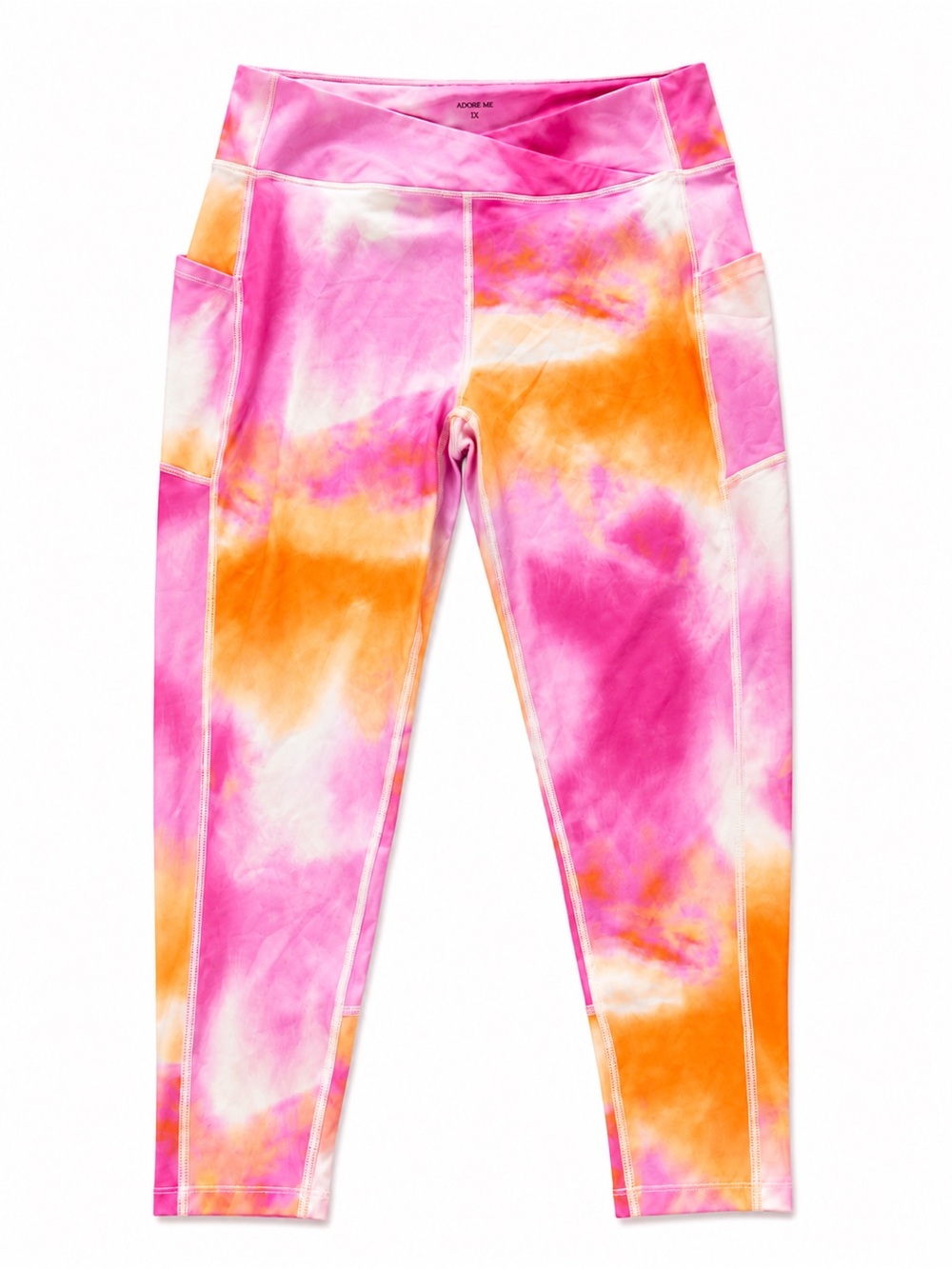 Adore Me Tie-Dye High-Waist Leggings with Side Pockets Size 1X